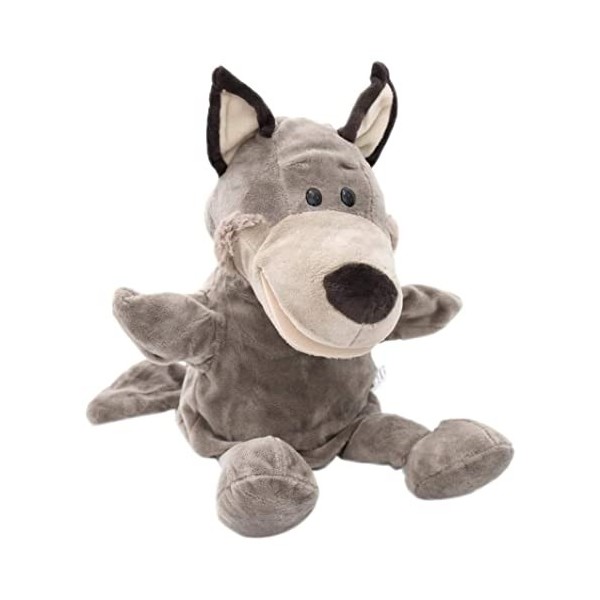 Marionnettes à Main à Bouche Ouverte de Loup Marionnettes animales Jouets en Peluche pour Un Bas de Jeu imaginatif, Joli Orei