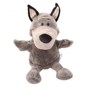 Marionnettes à Main à Bouche Ouverte de Loup Marionnettes animales Jouets en Peluche pour Un Bas de Jeu imaginatif, Joli Orei