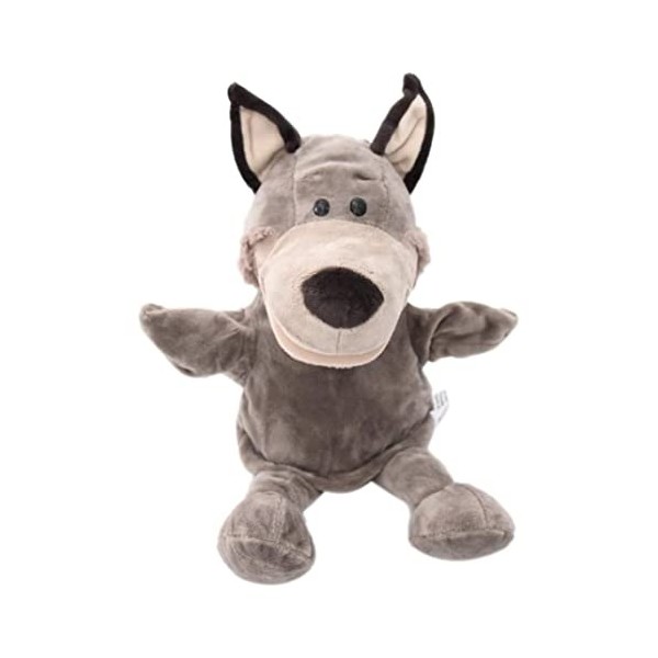 Marionnettes à Main à Bouche Ouverte de Loup Marionnettes animales Jouets en Peluche pour Un Bas de Jeu imaginatif, Joli Orei