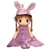 Poupée de Chiffon Poupée, Poupée fille oreille lapin Jouet Peluche Fille Mignon Poupée Chiffon Fille Poupée Décoration hambre