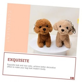 ABOOFAN Décoration 2 Pièces Porte-Clés En Peluche Chien Porte-Clés En Peluche Chien Pendentif Sac À Main Porte-Clés En Peluch