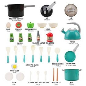 Lot de 32 jouets de cuisine pour enfants, jeu de rôle pour enfants, ustensiles de cuisine, ustensiles de cuisine, casseroles 
