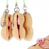 Ancoo 1 jouet à presser en forme de cacahuète, jouet à presser pour soulager le stress, porte-clés pour décoration de sac à d