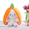 Yusheng Peluche Pâques - Oreiller Lapin Carotte Fraise en Peluche,Sac à Main aux Fraises Carottes Pâques, décompressez Le Jou