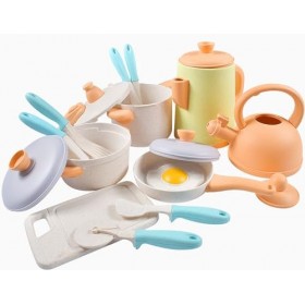 FGen Accessoire Cuisine Enfant, Ustensiles de Cuisine Jouets, Kits de Ustensiles de Cuisine, Jouet Cuisine Enfant avec Casser