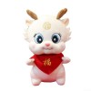 HEIBTENY Petite Peluche Dragon Blanc 25 Cm Dragon Peluche 2024 Nouvel An Peluche Mascotte Dragon Rouge Mignon Animal Peluche 