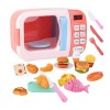 YOPOTIKA Lot de 31 jouets de cuisine pour micro-ondes avec lumières et sons, mini jeu de rôle, four avec poulet rôti pour les