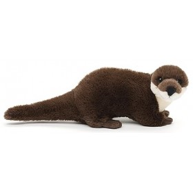Uni-Toys - Eco-Line - Loutre Debout - 100% recyclé - 32 cm Longueur - Loutre en Peluche - Peluche, Doudou