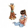 EcoBuddiez - Girafe de Deluxebase. Peluche Douce Moyenne de 24cm Faite de Bouteilles en Plastique Recyclées. Cadeau Calin éco