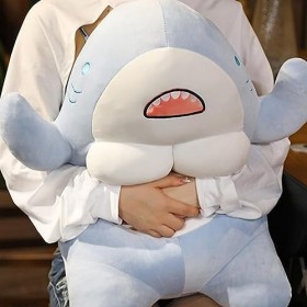 Jacekee Peluche Requin musclé | Poupée en Peluche drôle Kawaii Ocean Muscle Shark Plushies - 17.7in Whale Shark Plush Doll To