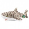 EcoBuddiez - Requin Tigre de Deluxebase. Peluche Douce Moyenne de 41cm Faite de Bouteilles en Plastique Recyclées. Cadeau Cal