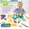 Ensemble daccessoires de cuisine de jeu, 42 pièces, jouets de cuisine pour faire semblant de nourriture avec table de cuisso