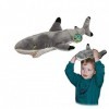 EcoBuddiez - Requin à Pointes Noires de Deluxebase. Peluche Douce Moyenne de 44cm Faite de Bouteilles en Plastique Recyclées.