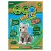 EcoBuddiez - Loup de Deluxebase. Peluche Douce Moyenne de 20cm Faite de Bouteilles en Plastique Recyclées. Cadeau Calin écolo