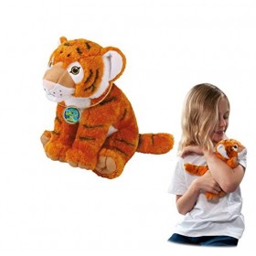 EcoBuddiez - Tigre de Deluxebase. Peluche Douce Moyenne de 20cm Faite de Bouteilles en Plastique Recyclées. Cadeau Calin écol