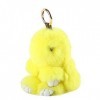 YISEVEN Porte-Clé Peluche Lapin de Pâques Clef Fourrure Pompon Doux Mignon Moelleux Animal Poupée Jouet Fille Petit Cadeau Fe