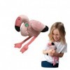 EcoBuddiez - Flamant Rose de Deluxebase. Peluche Douce Moyenne de 26cm Faite de Bouteilles en Plastique Recyclées. Cadeau Cal