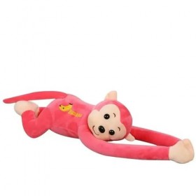 KiLoom Long Bras Singe Peluche Jouet Anti Collision Rose Banane Rideau Sangle Singe Poupée 45cm 1