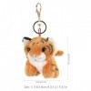 Abaodam Tigre En Peluche Porte-Clés Tigre En Peluche Animal Porte-Clés Suspendu Pendentif Doux Tigre Poupée Jouet Pour Sac À 