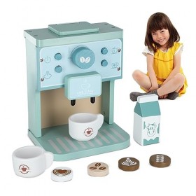 Enfants Jouets en bois Cafetière Jouet Machine à expresso Ensemble de jeu -  Enfant Jouer Accessoires de cuisine Cadeau pour filles et garçons
