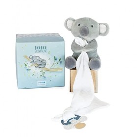 Doudou et Compagnie - Collection UNICEF - Doudou Attache-Sucette Koala Gris - Accroche Tétine 12 cm - Cadeau de Naissance pou