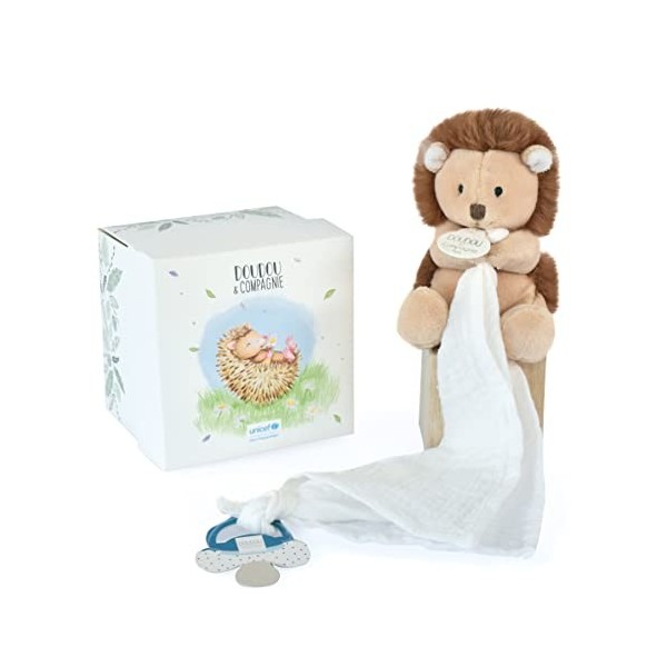 Doudou et Compagnie - Collection UNICEF - Doudou Attache-Sucette Koala Gris  - Accroche Tétine 12 cm - Cadeau de Naissance pou