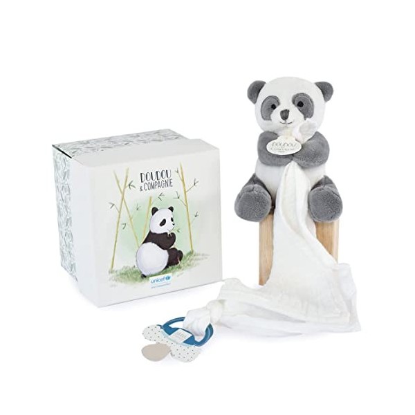 Doudou et Compagnie - Collection UNICEF - Doudou Attache-Sucette Koala Gris - Accroche Tétine 12 cm - Cadeau de Naissance pou