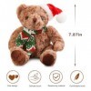 CBOSNF Ours en Peluche,20cm Poupée ours de Noël,Dessin animé Mignon Cadeaux,Plush Bear Oreiller Poupées Coussin Décoratif pou