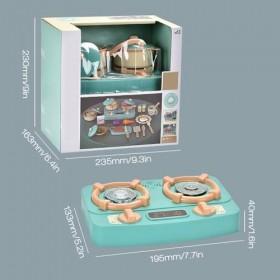 FENGQ 36pcs Ustensile Cuisine Enfant, Accessoire Cuisine Enfant, Dinette Enfant, Chef Jeu de rôle pour Garçons et Filles 3-8 