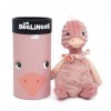 LES DÉGLINGOS - Petit Simply POMELOS LAUTRUCHE en Boite - Rose - Peluche Ultra Douce - Idée Cadeau - Utilisable dès la Naiss