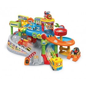 VTech - Tut Tut Bolides, Mon Premier Garage Interactif avec Camion Éthan Pro de la Dépanne, Garage Voitures Enfant, 9 Zones M