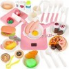 deAO Accessoires de Cuisine pour Enfants, Ensemble de Jeu de Cuisine avec Table de Cuisson à Induction et Casseroles à Soupe,