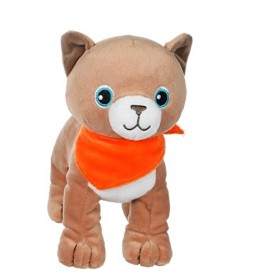 Gipsy- Gispy-Fun Kitties sonores Marron Clair Foulard Orange-Peluche pour enfant-071618, 071618