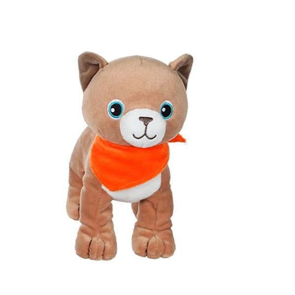 Gipsy- Gispy-Fun Kitties sonores Marron Clair Foulard Orange-Peluche pour enfant-071618, 071618