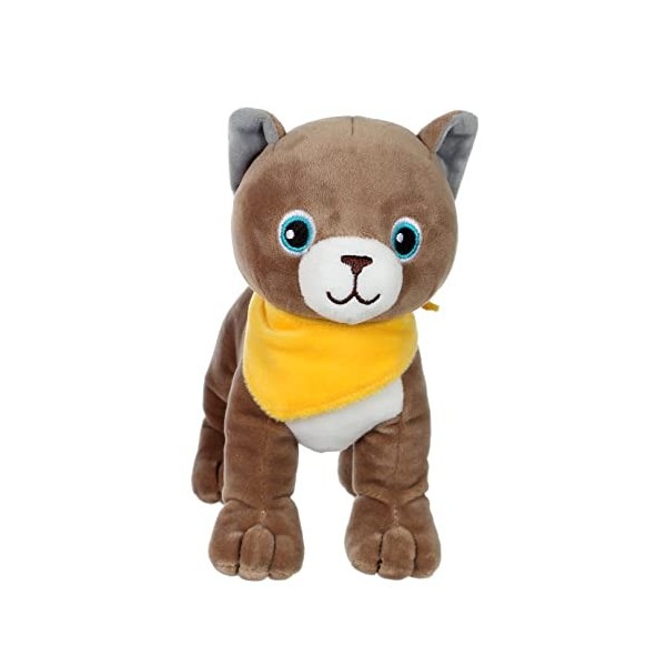 Gipsy- Gispy-Fun Kitties sonores Marron Clair Foulard Orange-Peluche pour enfant-071618, 071618