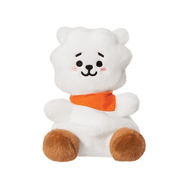 Aurora World- Aurora, 61505, BT21 RJ Palm Pal, 13cm, Peluche écologique, Blanc, White