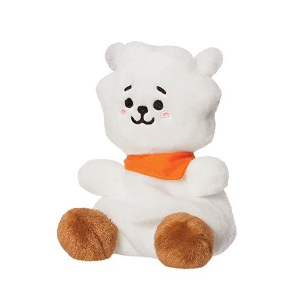 Aurora World- Aurora, 61505, BT21 RJ Palm Pal, 13cm, Peluche écologique, Blanc, White