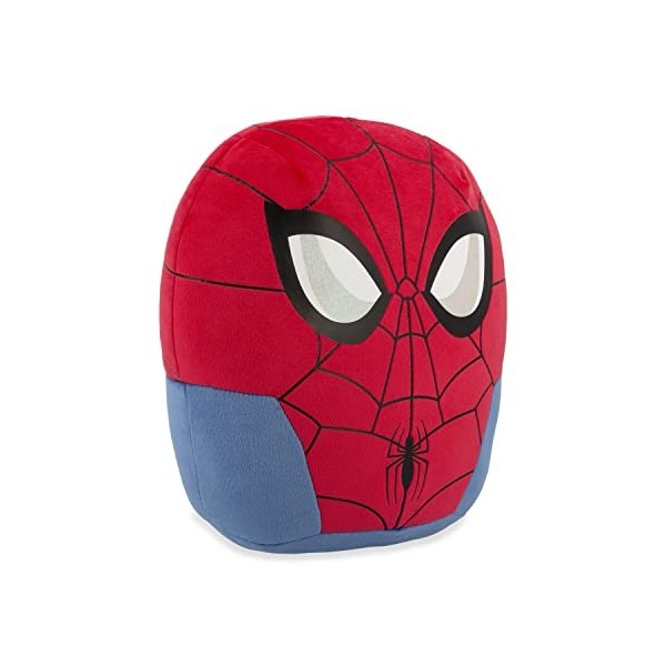 Ty - Marvel Squish a boos - Coussin Spiderman 35 cm - TY39352 - Rouge, Bleu - Dès 3 Ans