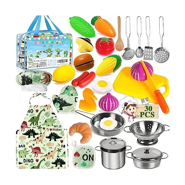 Cuisine pour enfants avec accessoires : micro-ondes,casserole, ustensile  jeu d'imitation ensemble de jeu d'imitation - Conforama