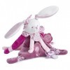 Doudou et Compagnie - Doudou Attache Tétine, Sucette - Lapin Cerise Rose - Boite Cadeau - 17 Cm - Idée Cadeau de Naissance Fi