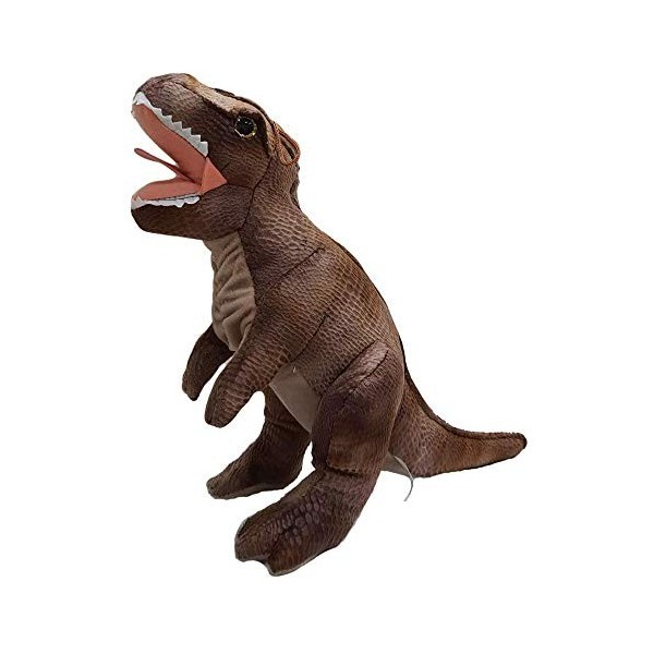 CARTOON Peluche T-Rex Tyrannosaure Bonhomme dinosaure 23 cm pour enfant Marron 