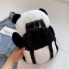 Aunis Bretelles réglables multifonctionnelles cadeaux panda peluche sac à dos jouet dessin animé sac à bandoulière rembourré 