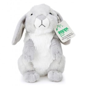 Peluche de Lapin Gris 20cm - Charmant, Confortable, Écologique, Ajout à la Collection dours en Peluche Safari, 100% Recycl