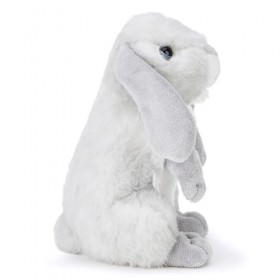 Peluche de Lapin Gris 20cm - Charmant, Confortable, Écologique, Ajout à la Collection dours en Peluche Safari, 100% Recycl