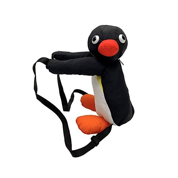 Paowsietiviity Sac à dos amusant en peluche pour téléphone - Jouet en peluche pour enfants - Pingouin, pingouin, 18 x 38 x 8c