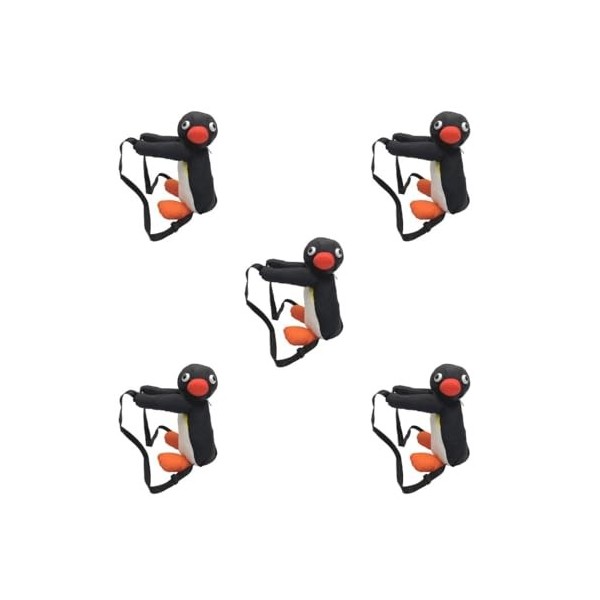 Paowsietiviity Sac à dos amusant en peluche pour téléphone - Jouet en peluche pour enfants - Pingouin, pingouin, 18 x 38 x 8c