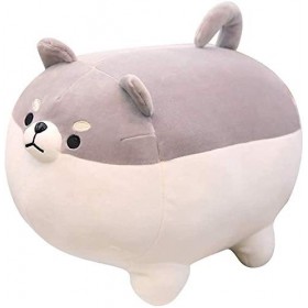 Mignon Corgi Chien en Peluche Oreiller en Peluche Doux en Coton Animaux en Peluche Jouets, Oreiller en Peluche pour Chien Cor