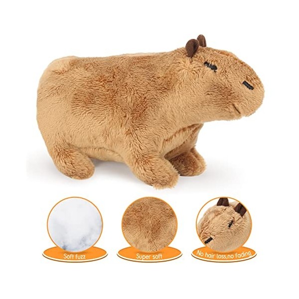 Cutogain Jouet en peluche Capybara de 30 cm, poupée mignonne en forme de cochon dInde, peluche réaliste, poupée mignonne en 