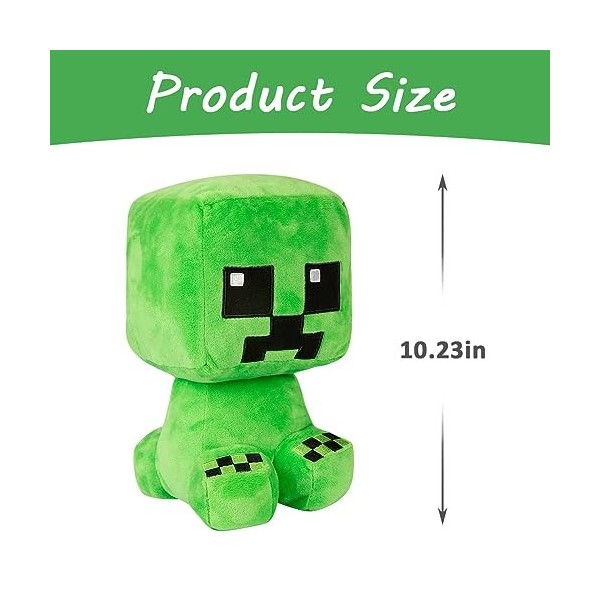 Poupée en Peluche Minecraft Peluche Jouet Tissu à Poils Ras et Rempli de Coton PP Animé Peluche Jouet Cadeau danniversaire E