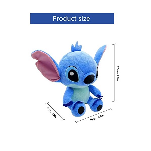 FMKLDENA Poupée en Peluche Stitch, 20 cm Jouets en Peluche Stitch, Peluche Stitch pour Enfants, Peluche Stitch Cadeau pour En